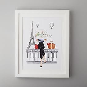 Paris Framed Gallery Art by Lana Leonteva, 16x20, Wall Prints