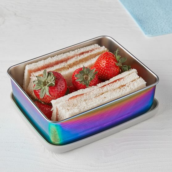 Bright Multi Stainless Steel Sandwich Box Pottery Barn Teen