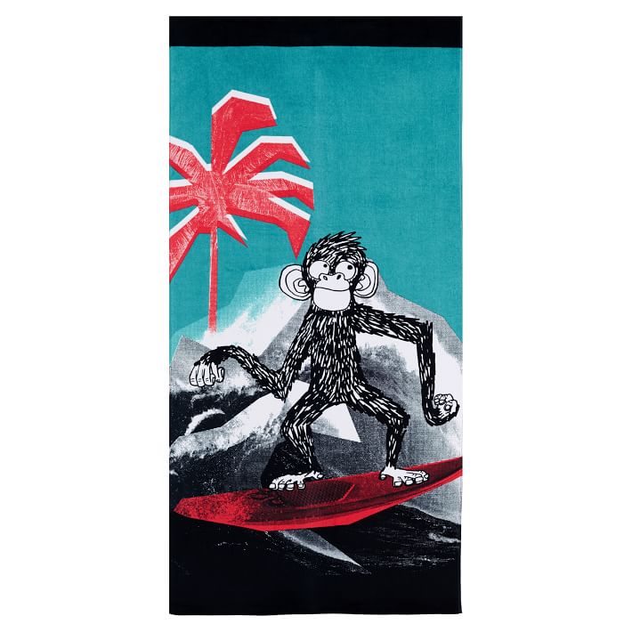 Surfin Monkey Beach Towel