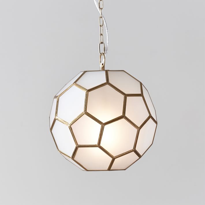 Frosted Glass Geo Pendant