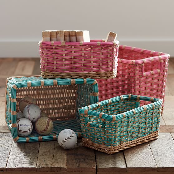 Woven Wicker Baskets Sale Pottery Barn Teen