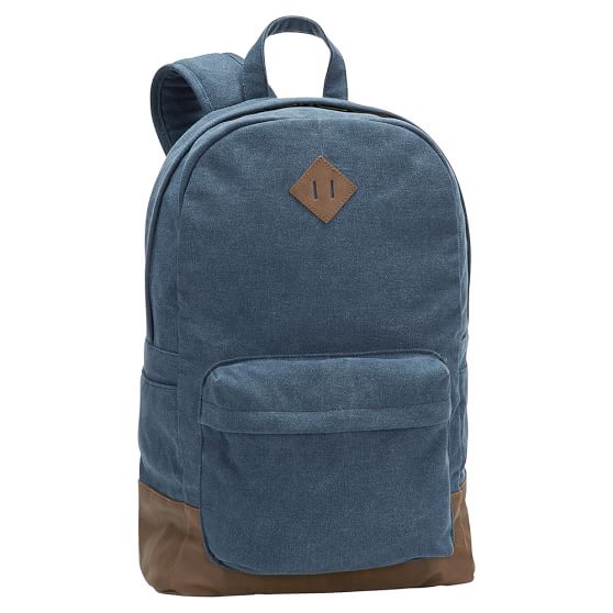 Navy Solid Teen Backpack Pottery Barn Teen