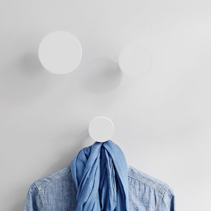 Round Wooden Wall Hooks Set of 3 Pottery Barn Teen