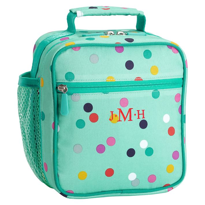 Gear-Up Mint Confetti Multi Dot Classic Lunch With Mesh Side Pocket