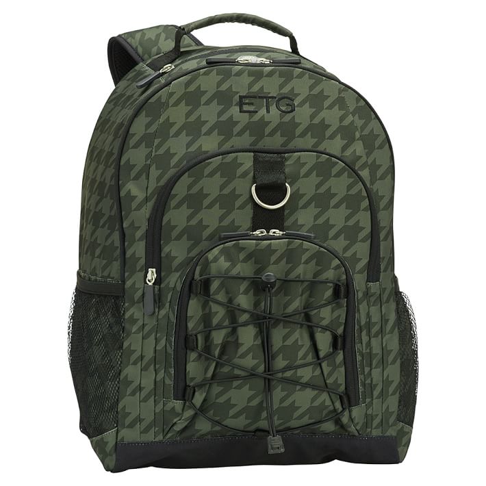 Gear-Up Olive Houndstooth Backpack