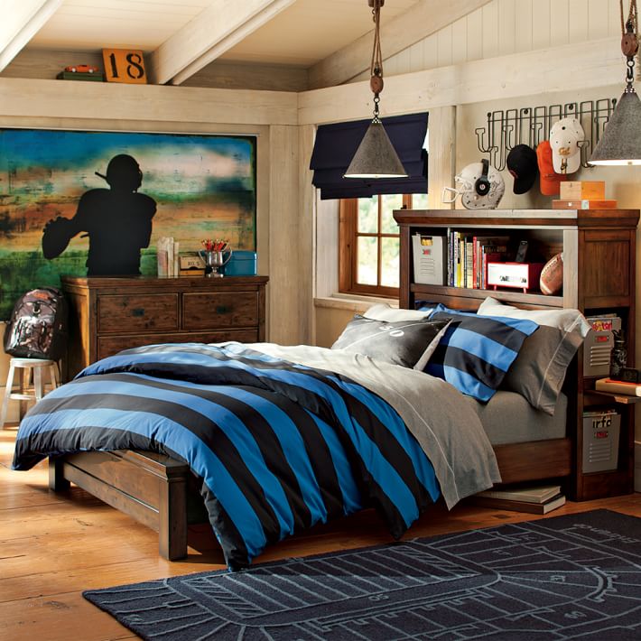 Rugby Stripe Boys Duvet Cover + Pillowcases | Sale | Pottery Barn Teen