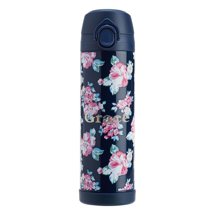 Northfield Navy Bloom Burst 17 oz Water Bottle Pottery Barn Teen