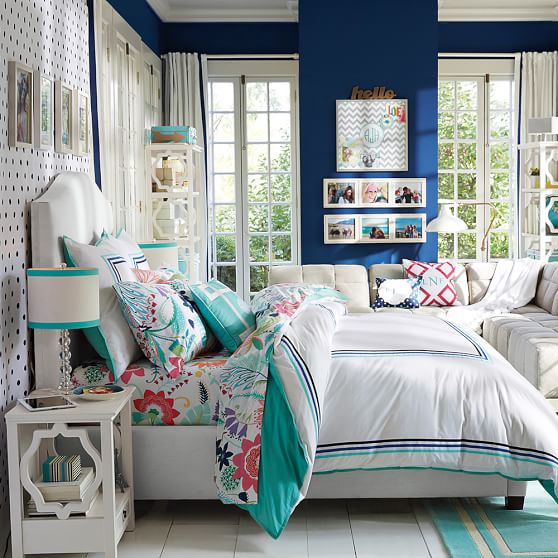 Raleigh Camelback Upholstered Bed | Teen Bed | Pottery Barn Teen