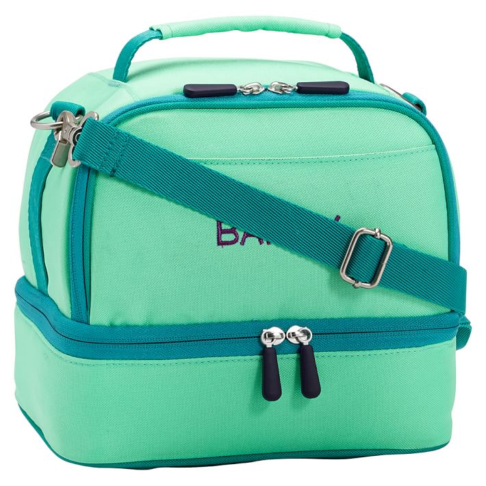Gear-Up Mint Colorblock Dual Compartment Lunch Bag