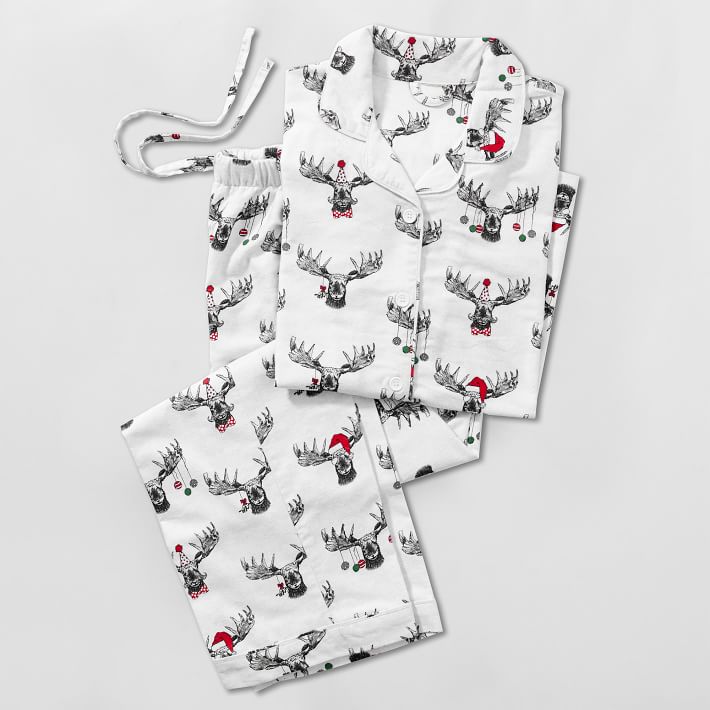 Moose Flannel Pajama Set