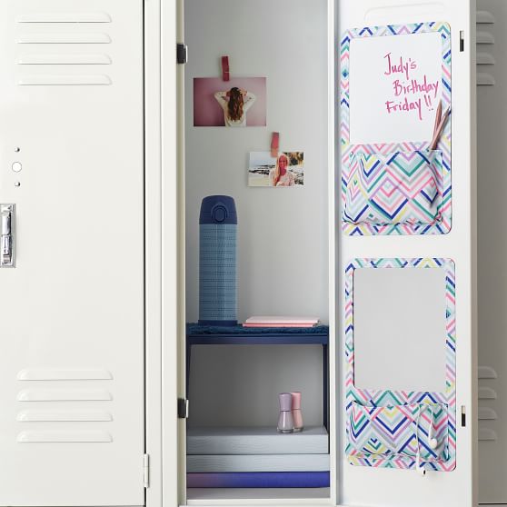 Vivid Geo Locker Locker Mirror & Pocket Organizer Locker Decoration