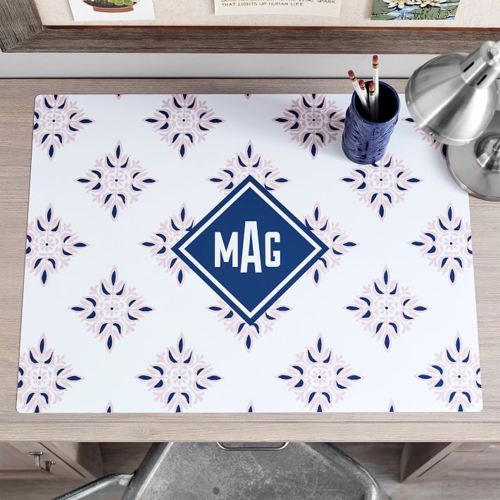 Personalized Desk Mat, Preppy Tile