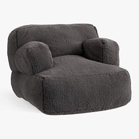 Charcoal Sherpa Eco Lounge Chair Pottery Barn Teen