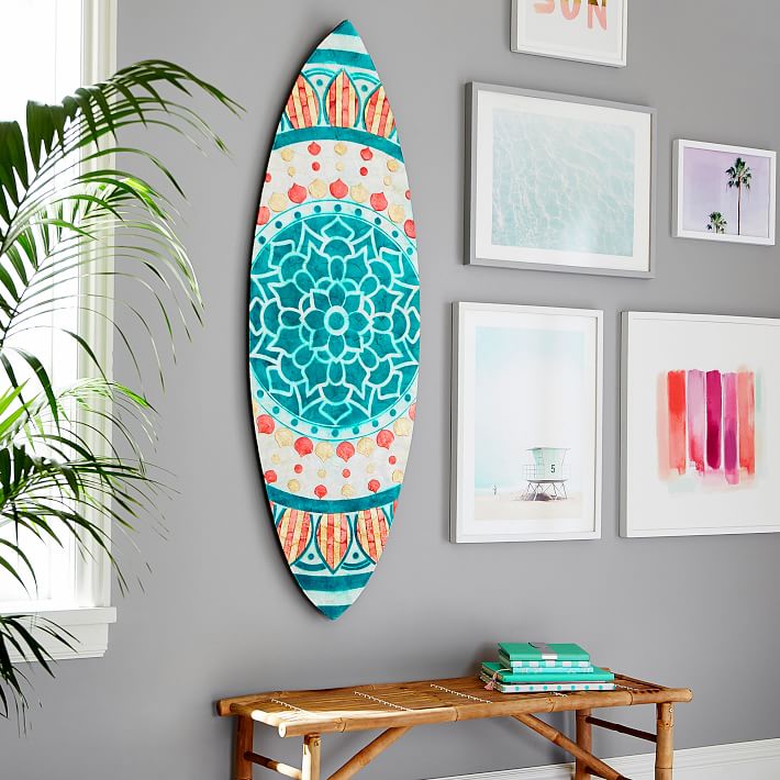 Capiz Surfboard Wall Decor Wall Decor Pottery Barn Teen