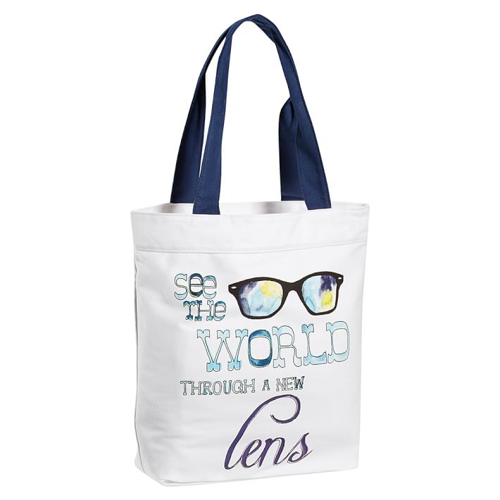 Inspirational Tote, See The World Thru A New Lens Graphic