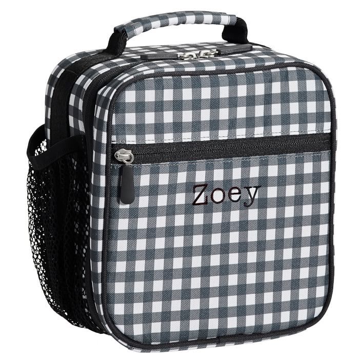 Gear-Up Black/White Gingham Classic Lunch Bag