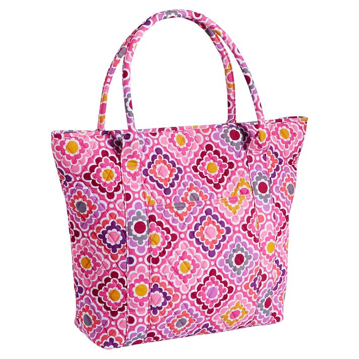 Quilted Tote Bag, Ruby Warm