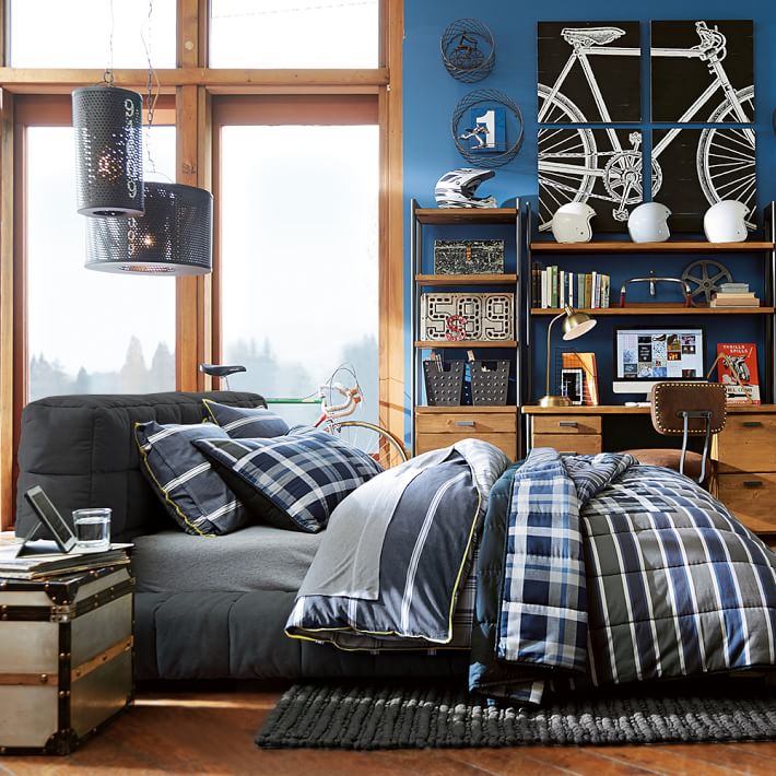Uptown Patchwork Boy's Quilt + Sham Pottery Barn Teen