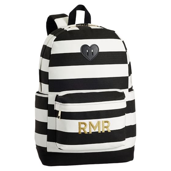 Black and deals white striped backpack