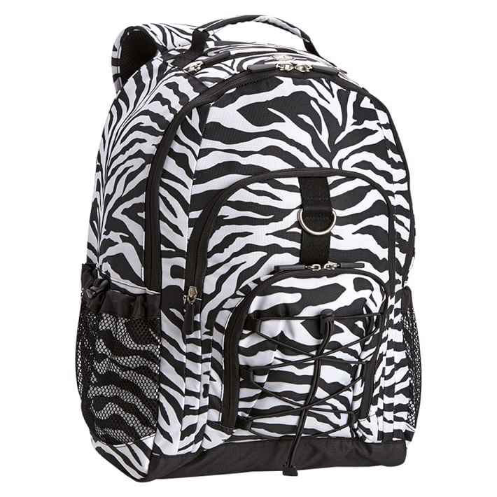 Gear-Up Black Zebra Backpack