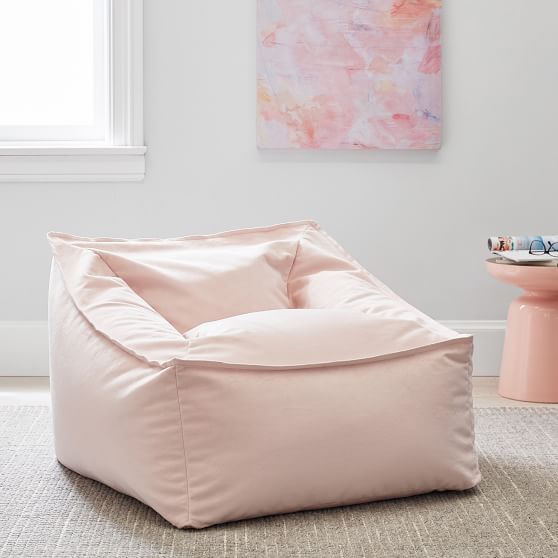 Everyday Velvet Rose Modern Lounger | Pottery Barn Teen