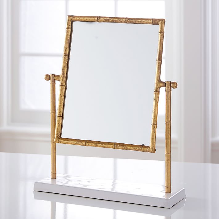 Gold Bamboo Vanity Mirror