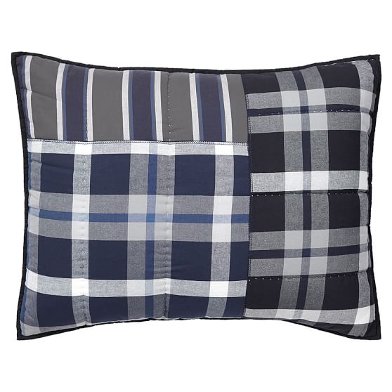 Uptown Patchwork Boy's Quilt + Sham Pottery Barn Teen