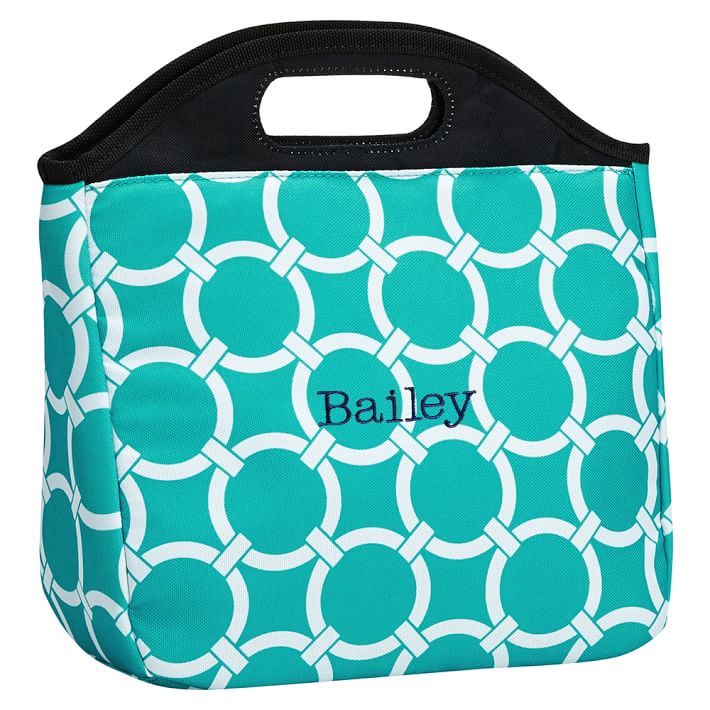 Gear-Up Preppy Rings Lunch Tote, Pool