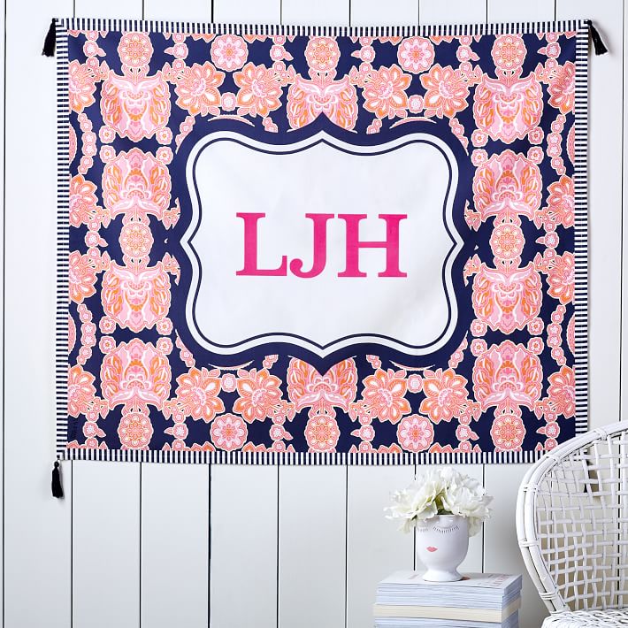 Personalized Tapestry, Damask Print
