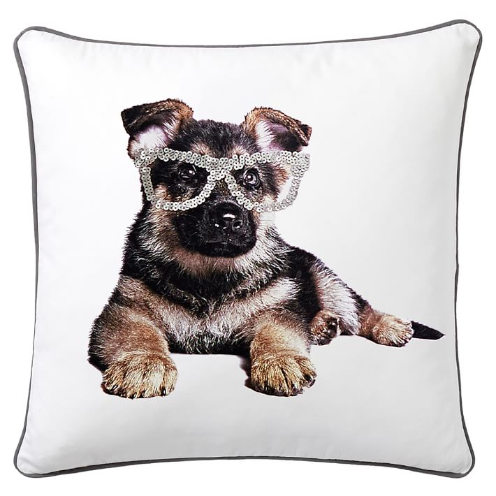 Party Dogs Pillow Cover, German Shepard