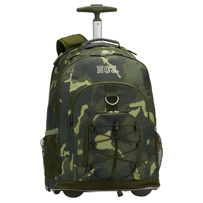 Gear-Up Olive Camo Rolling Backpack