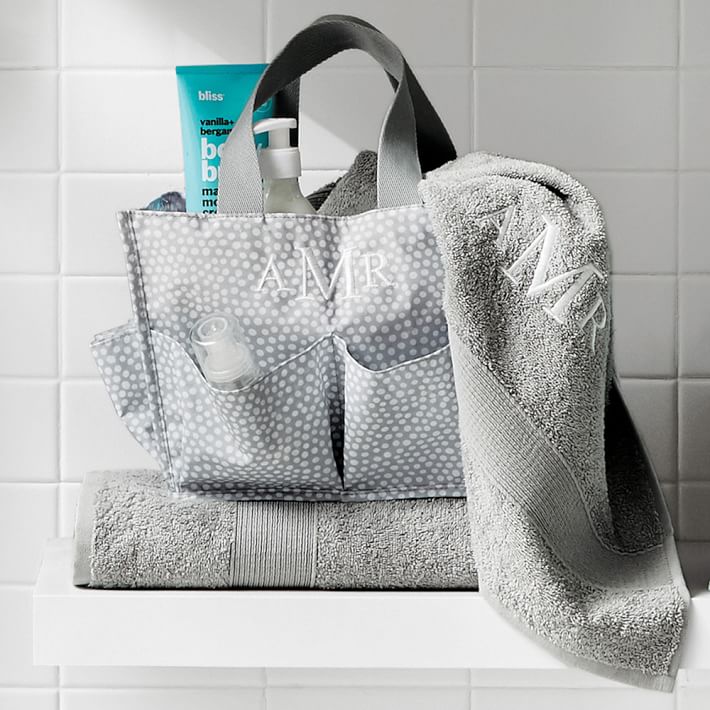 Essential Bath Beauty Set, Mini Dot, Gray