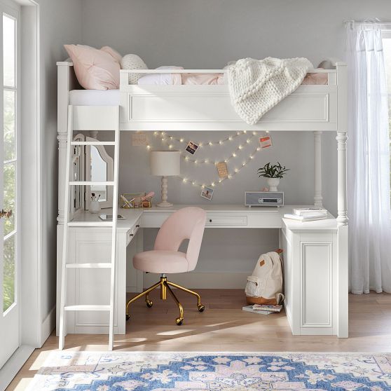 Chelsea Vanity Loft Bed Pottery Barn Teen