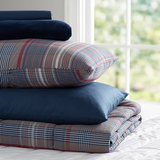 Heritage Plaid Deluxe Value Teen Comforter Pottery Barn Teen