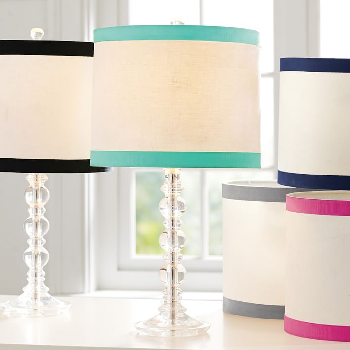 Ribbon Trim Shade With Delite Table Lamp Base