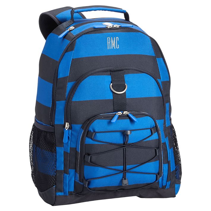 Gear-Up Blue/Navy Rugby Stripe Backpack