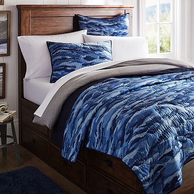 Navy Camo Teen Quilt + Sham | Pottery Barn Teen