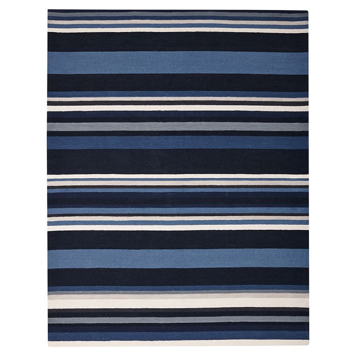 League Stripe Wool Rug, 3x5