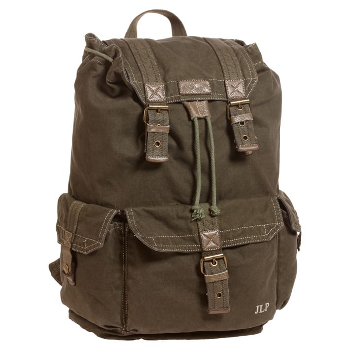 Green Canvas Backpack by Bed Stu
