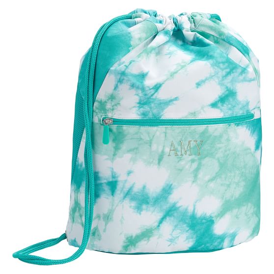 Pool TieDye Drawstring Backpack Pottery Barn Teen