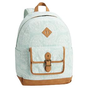 Light Blue Paisley Teen Backpack | Pottery Barn Teen