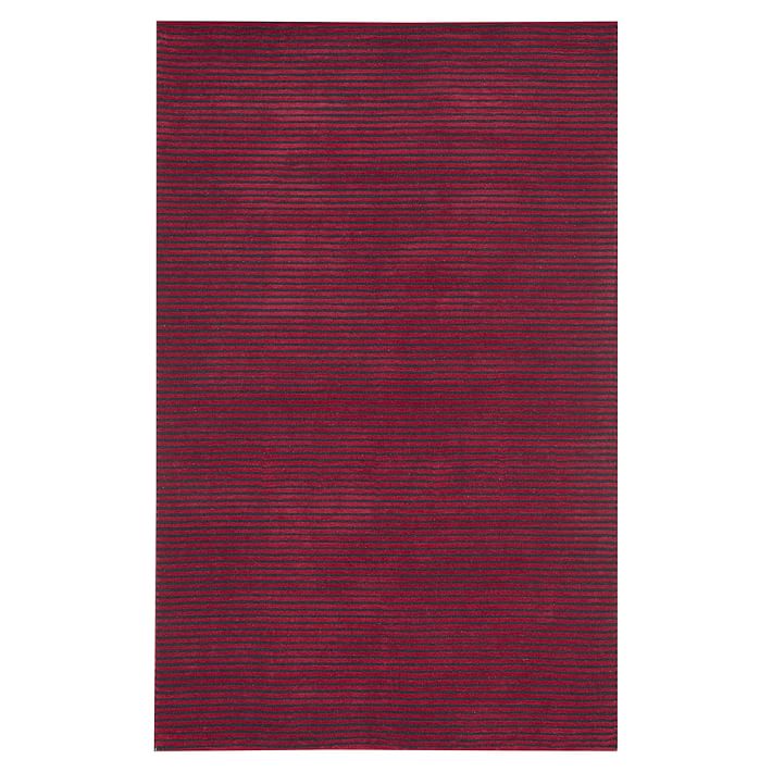 Essential Stripe Rug, Red/Navy