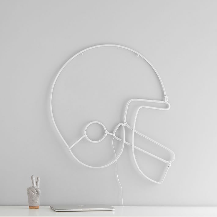 Neon Football Helmet Wall Light Pottery Barn Teen