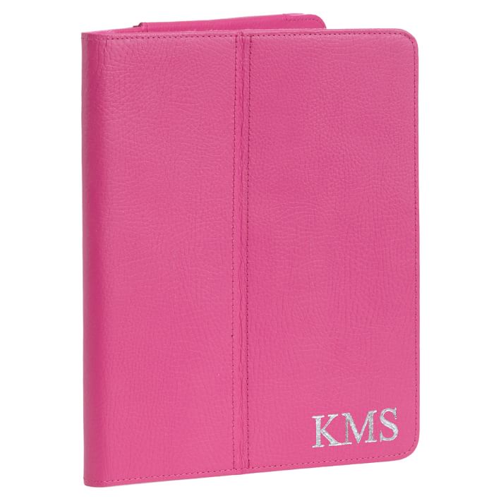 Girls Classic Leather Tablet Case, Pink