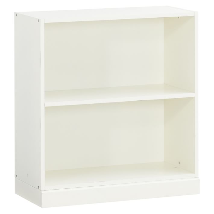 Stack Me Up 2-Shelf Bookcase with Base, Antique White, UPS