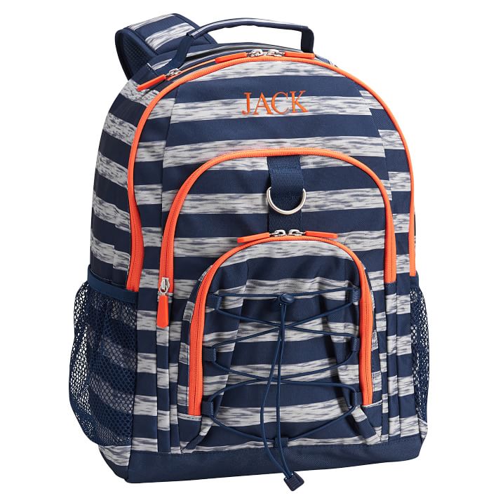 Gear-Up Marled Stripe Navy Backpack