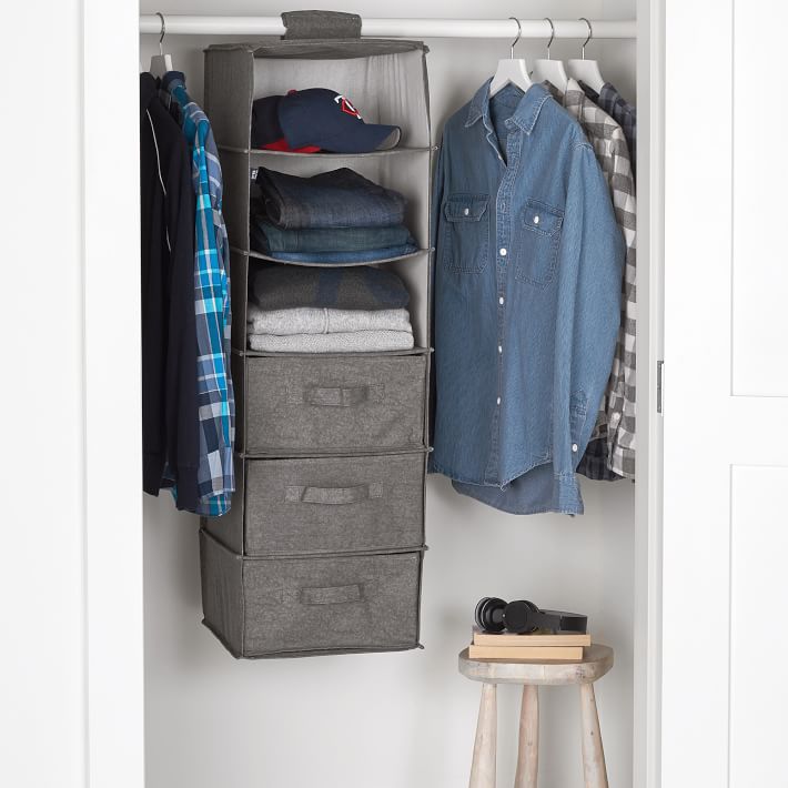 Recycled Double Bar Hanging Closet Organizer