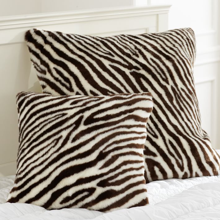 Zebra Fur Pillow Cover