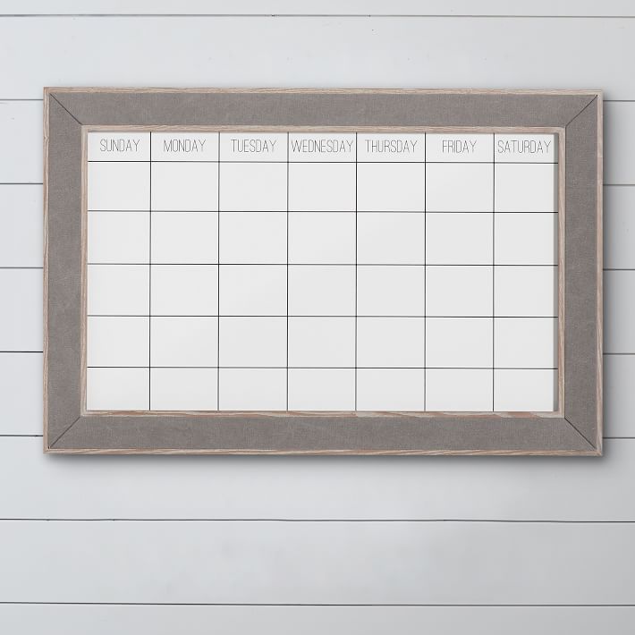 Pinboard Framed Calendar, Northfield Charcoal