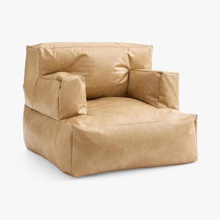 Faux Leather Cream Eco Lounger